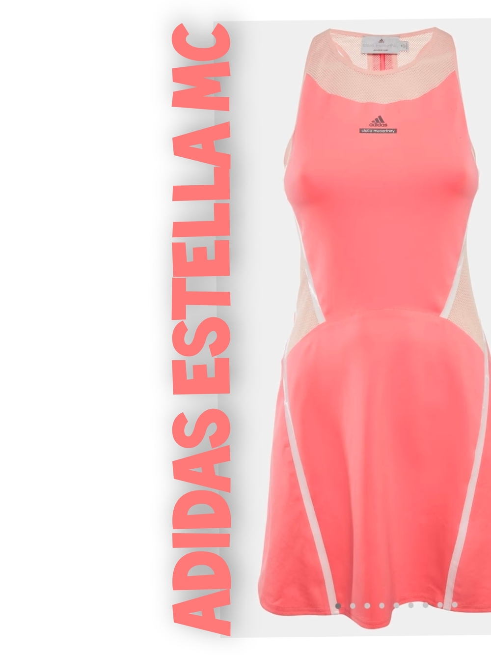 adidas by Stella McCartney Coral Pink Tennis Dress Size XS